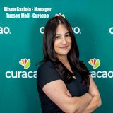 Alison Gaxiola - Store Manager Curacao Tucson Mall talks with Andy Taylor