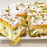 Torta di pasta biscotto al pistacchio