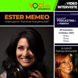 ESTER MEMEO (Anteprima FESTIVAL DEL PODCASTING 2025) - clicca play e ascolta l'intervista