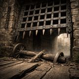 Castle gate jams halfway