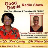 The Limitless Golden Rule: Author Joyce Fields share on Good Deeds w/ Dr. Sunday