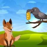 El zorro y el cuervo - Fábulas para niños