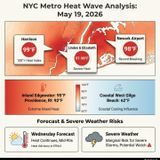 Accurate & Passionately Entertaining 99° F Today May 19th 2026 in parts of New York Metro-