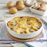 Gratin di patate funghi e gorgonzola