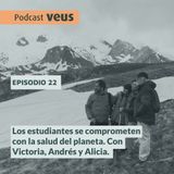 Los estudiantes se comprometen con la salud del planeta. Con Victoria, Andrés y Alicia.