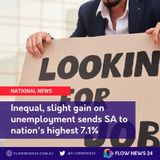 National Unemployment improves slightly but SA now highest unemployment