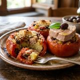 Pomodori ripieni di patate e tonno: gratinati e irresistibili
