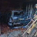 Vigili del fuoco a Rampazzo per l’incendio di un box auto ricavato da un fienile