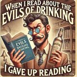 "When I read about the evils of drinking, I gave up reading."