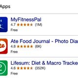 MFD and other food logging apps