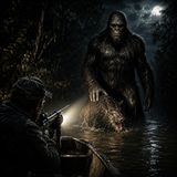 Bigfoot Holding A Hog