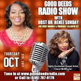 Highly Acclaimed Gospel Artist, Cheryl McWhorter shares on Good Deeds Radio Show
