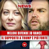 Meloni Difende JD Vance: Il Supporto A Trump È Sempre Piu Forte!