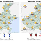 Previsioni meteo 5-7 agosto, temperature in graduale aumento nel Veneto