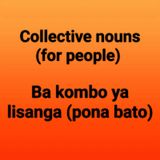 Lesson 77 - Collective nouns for people (Ba kombo ya lisanga pona bato)