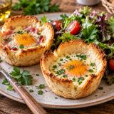 Cestini di pancarrè con uova: la cena sfiziosa pronta in 20 minuti