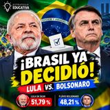 🇧🇷 ¡BRASIL YA DECIDIÓ! LULA DERROTA A BOLSONARO Y SEGUIRÁ EN EL PODER