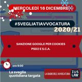 SANZIONE GOOGLE PER COOKIES – PSD2 E S.C.A. – #SVEGLIATIAVVOCATURA