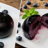 Mirtilli realistici: il dessert del momento con mousse e gelée ai mirtilli