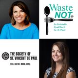 3C AMPLIFIED Kate Thoene with Waste Not and Danielle McMahon with Society of St. Vincent de Paul