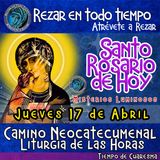 SANTO ROSARIO DE HOY. JUEVES 17 DE ABRIL DEL 2025 MISTERIOS LUMINOSOS.  Rosario a la Virgen María. 🌹 