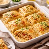 Gourmet Chicken Kudu Crepe Bake with Bechamel Sauce