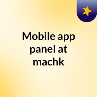 Mobile app panel at #machk