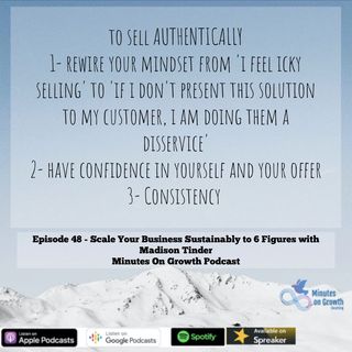 Episode 48: Scale Your Business Sustainably to 6 Figures with Madison Tinder