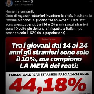 Salvini attacca i giovani stranieri con dati fuorvianti
