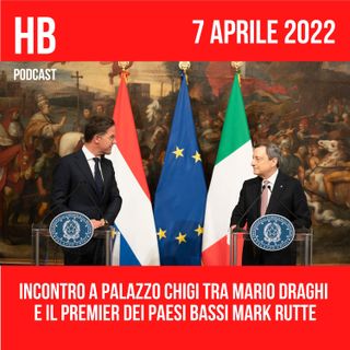 Incontro a Palazzo Chigi tra Mario Draghi e il premier dei paesi bassi Mark Rutte