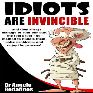 17. Back page material. IDIOTS ARE INVINCIBLE by Dr Ro