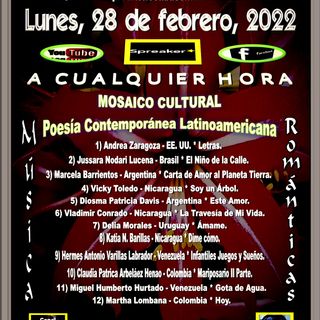 Mosaico Cultural - Poesía Contemporánea Latinoamericana + Música Romántica para Retornar
