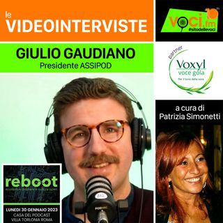 Anteprima REBOOT CASA PODCAST: GIULIO GAUDIANO su VOCI.fm - clicca play e ascolta l'intervista