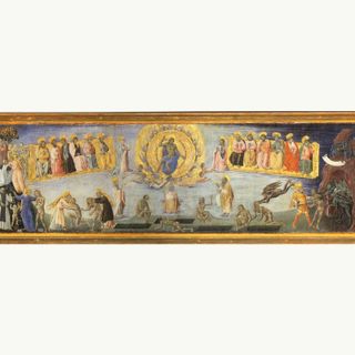 5) Giovanni di Paolo, Giudizio Universale, il Paradiso, l’Inferno (Lorenzo Unisoni Boni) (sala 13)