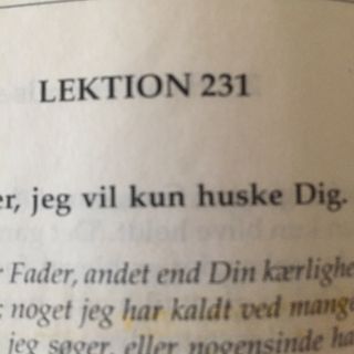 Lektion 231. Et kursus i mirakler.