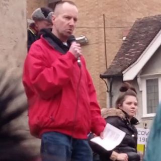 Mark Devlin at Oxford Freedom Rally, 22/1/22