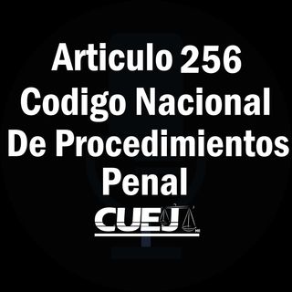 Articulo 256 Código nacional de procedimientos penal