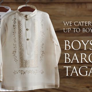 White Barong Tagalog for Boys from Barongs R Us