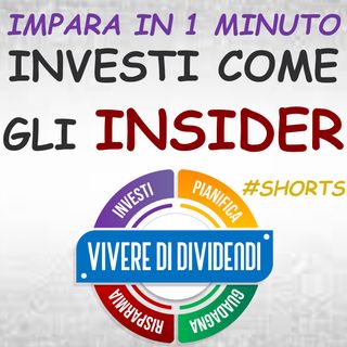 COME SCOPRIRE COSA FANNO GLI INSIDER DI UNA AZIONDA PRIMA DI INVESTIRE #shorts