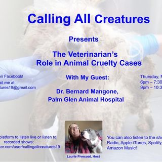 Calling All Creatures Presents The Veterinarian's Role in Animal Cruelty Investigations