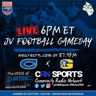 CRN THURSDAY NIGHT LIGHTS: #NCHSAA GNR-4A Conference JV Football Garner Trojans VS Clayton Comets! #WeAreCRN #GoComets