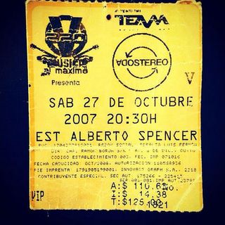 Archivo. Reporte del concierto de Soda Stereo en Ecuador, año 2007