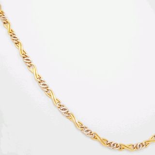 La catena d'oro con croce pettorale