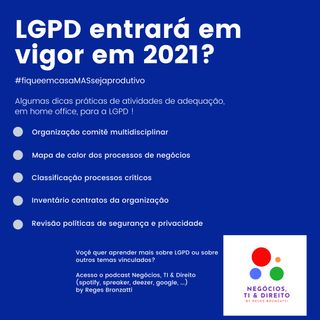LGPD em tempos de home office - be digital be productive !