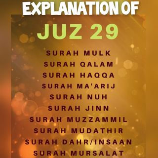 Explanation of the 29th Juz of Qur'an