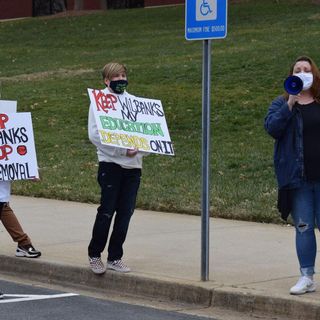 Some Teachers Protested Yesterday Because They Want Wilbanks To Stay