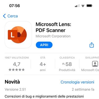 Microsoft Lens è l’app per scansionare foto e carte