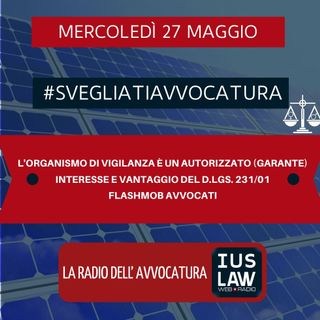 L’ORGANISMO DI VIGILANZA È UN AUTORIZZATO (GARANTE) – INTERESSE E VANTAGGIO DEL D.LGS. 231/01 – FLASHMOB AVVOCATI – #SVEGLIATIAVVOCATURA