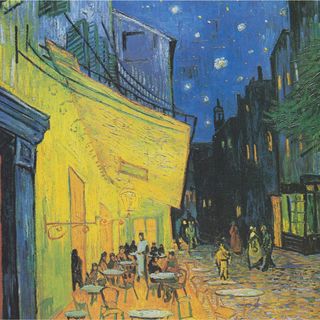 Przyjaciele i gwiazdy - na podstawie obrazu V. van Gogha "Taras kawiarni w nocy"