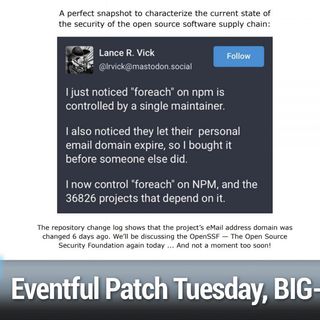 SN 871: The New EU Surveillance State - Eventful Patch Tuesday, Open Source Maintenance Crew, BIG-IP Boxes
